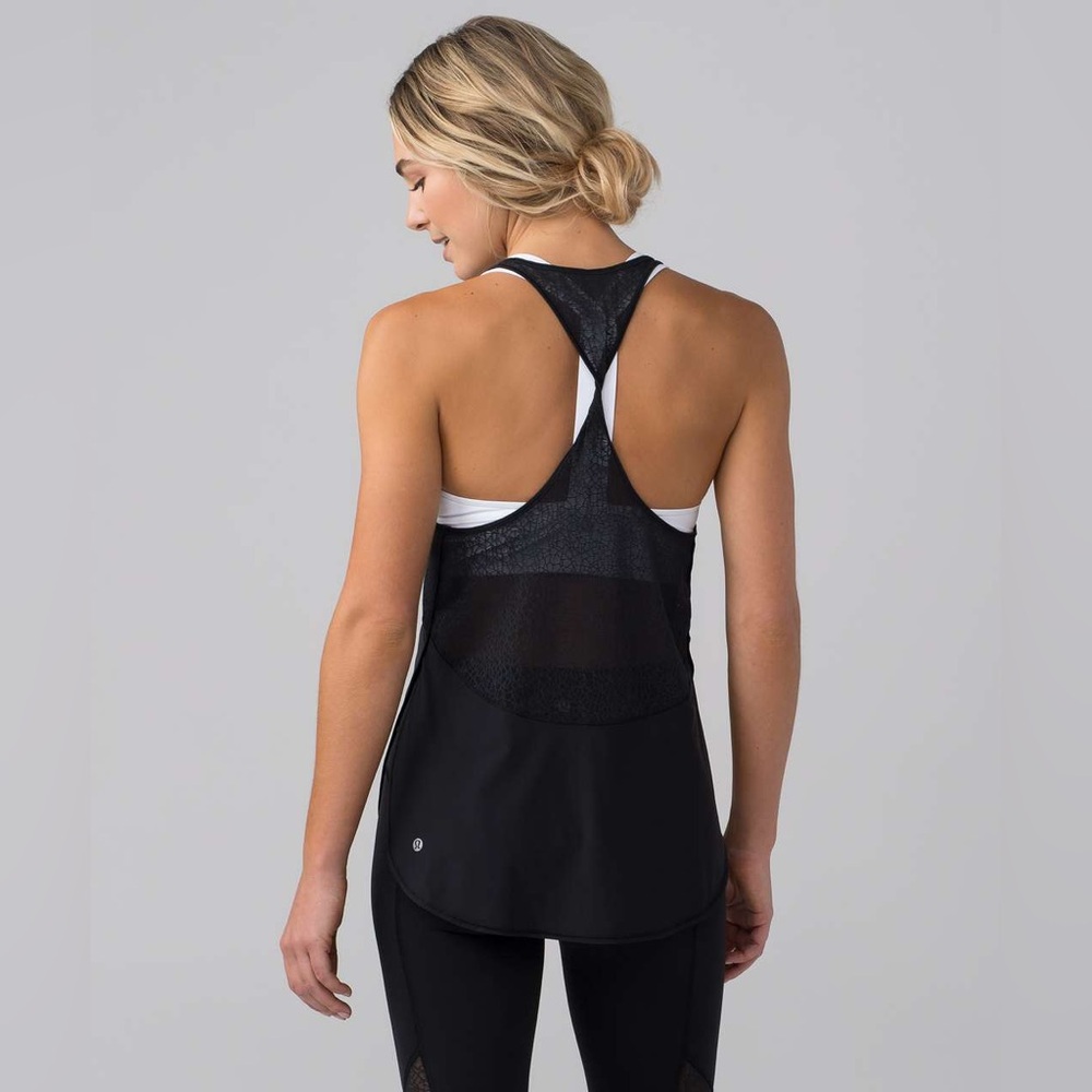 Lululemon Black Twist‎ & Train Tank. Size 0 (655)